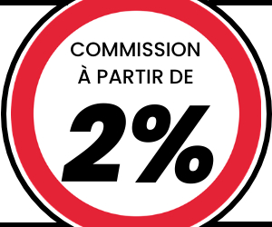 Commission à partir de 2%